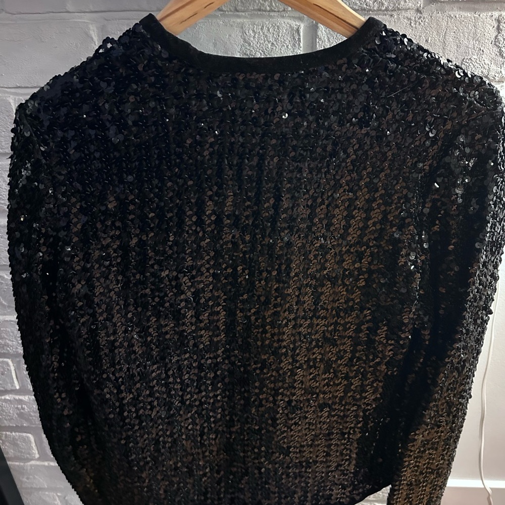 Black Sequin Women’s Sweater - Elegant Evening Knit